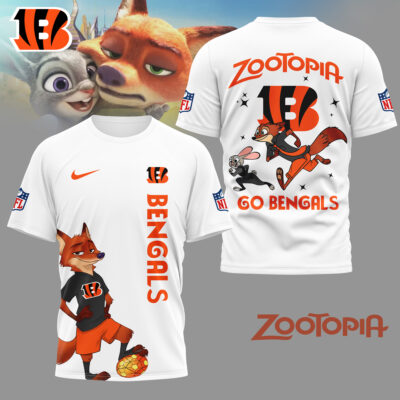 Cincinnati Bengals | Premium NFL and Zootopia Fan 3D Shirt