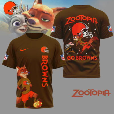 Cleveland Browns | Premium NFL and Zootopia Fan 3D Shirt