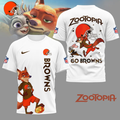 Cleveland Browns | Premium NFL and Zootopia Fan 3D Shirt