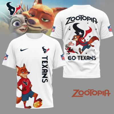 Houston Texans | Premium NFL and Zootopia Fan 3D Shirt