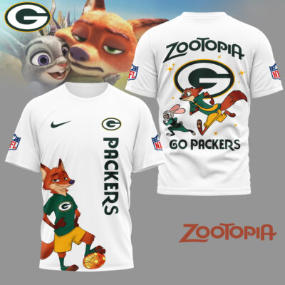 Green Bay Packers | Premium NFL and Zootopia Fan 3D Shirt