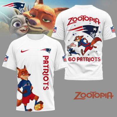 New England Patriots | Premium NFL and Zootopia Fan 3D Shirt