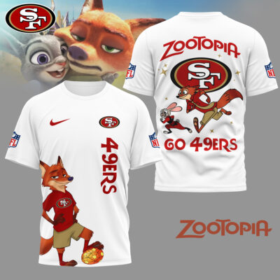 San Francisco 49ers | Premium NFL and Zootopia Fan 3D Shirt
