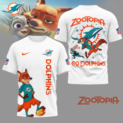 Miami Dolphins | Premium NFL and Zootopia Fan 3D Shirt