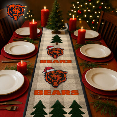 Chicago Bears | Premium NFL Quilted Christmas Table Runner