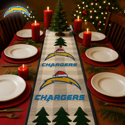Los Angeles Chargers | Premium NFL Quilted Christmas Table Runner