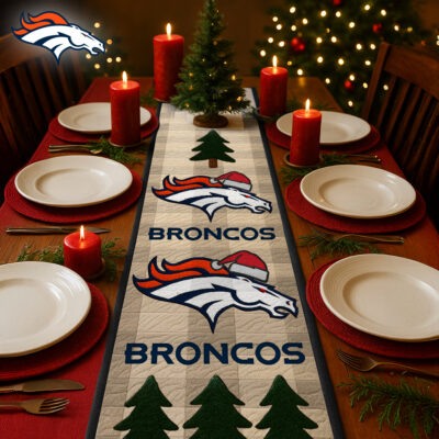Denver Broncos | Premium NFL Quilted Christmas Table Runner