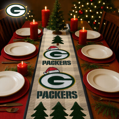 Green Bay Packers | Premium NFL Quilted Christmas Table Runner