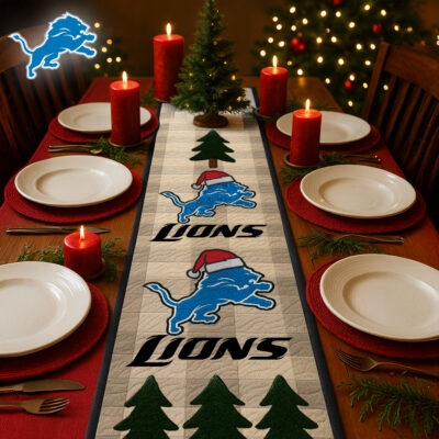 Detroit Lions | Premium NFL Quilted Christmas Table Runner
