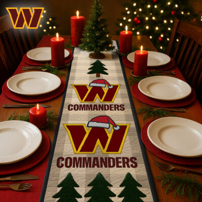 Washington Commanders | Premium NFL Quilted Christmas Table Runner