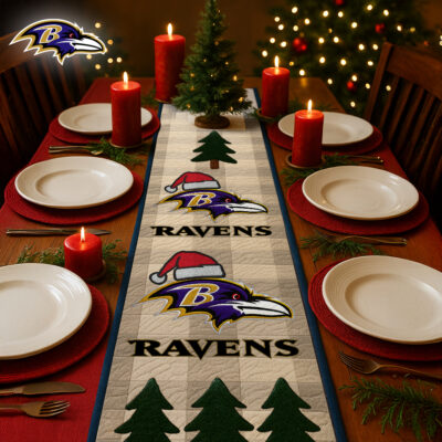 Baltimore Ravens | Premium NFL Quilted Christmas Table Runner