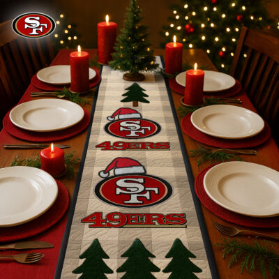 San Francisco 49ers | Premium NFL Quilted Christmas Table Runner