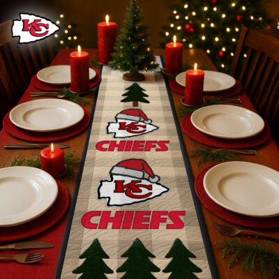 Kansas City Chiefs | Premium NFL Quilted Christmas Table Runner