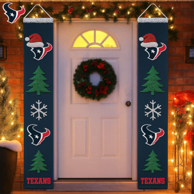 Houston Texans | Premium NFL Christmas Merry Christmas Porch Sign