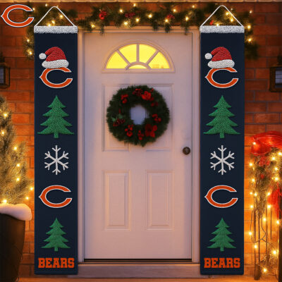 Chicago Bears | Premium NFL Christmas Merry Christmas Porch Sign
