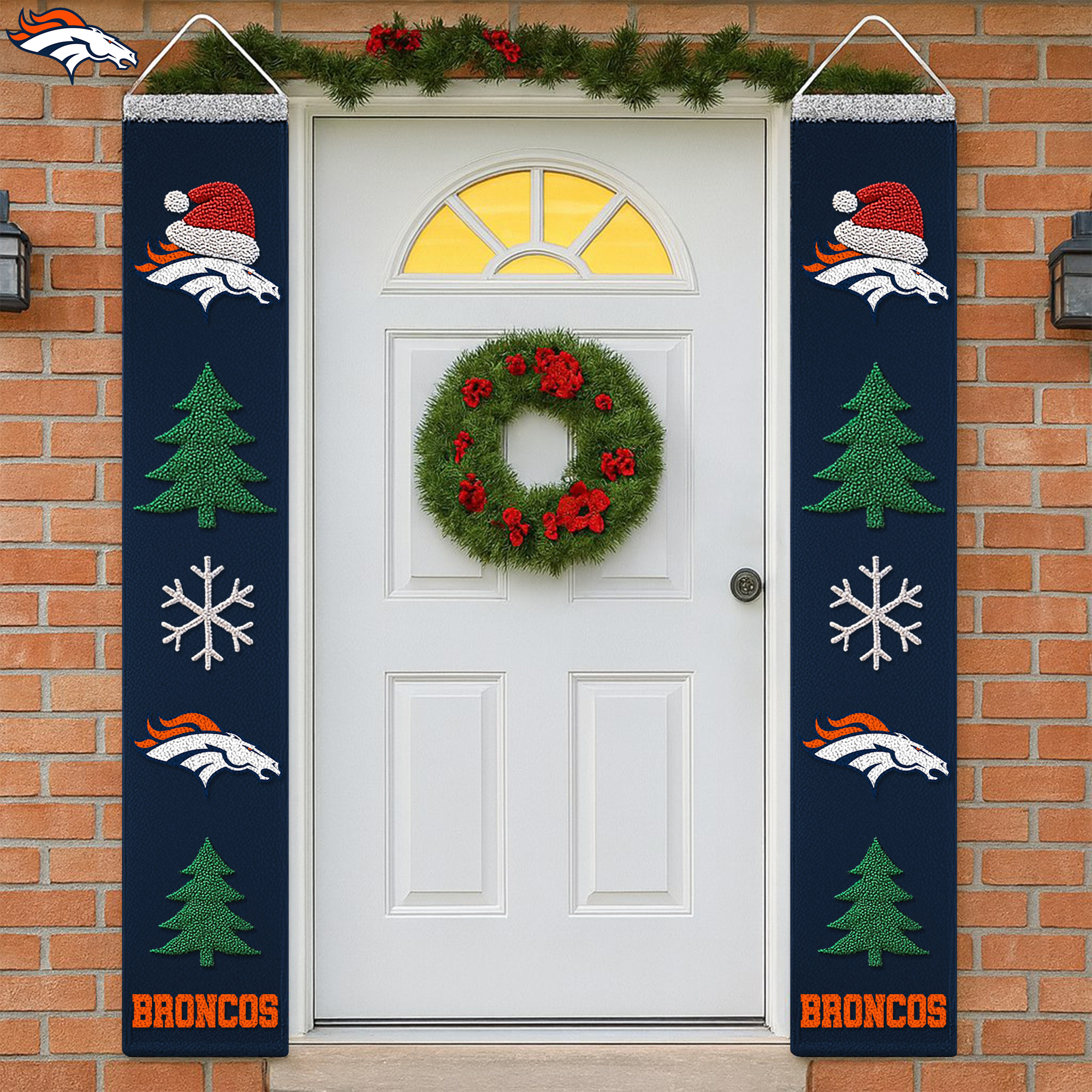 Denver Broncos | Premium NFL Christmas Merry Christmas Porch Sign - Image 2