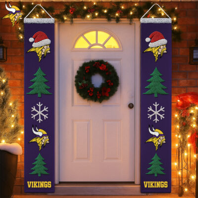 Minnesota Vikings | Premium NFL Christmas Merry Christmas Porch Sign