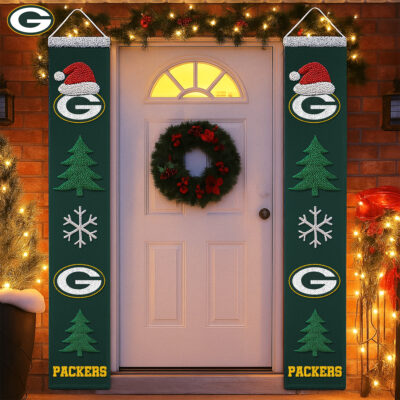 Green Bay Packers | Premium NFL Christmas Merry Christmas Porch Sign