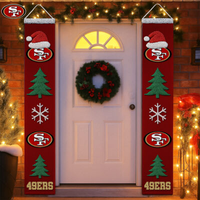 San Francisco 49ers | Premium NFL Christmas Merry Christmas Porch Sign