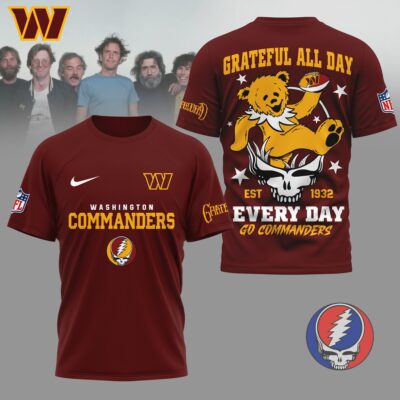 Washington Commanders | Premium NFL Grateful Dead Fan 3D Shirt