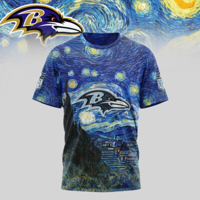 Baltimore Ravens | Premium NFL The Starry Night 3D Shirt