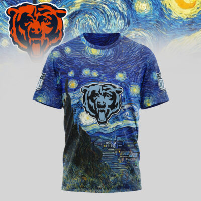 Chicago Bears | Premium NFL The Starry Night 3D Shirt