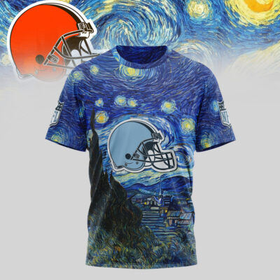 Cleveland Browns | Premium NFL The Starry Night 3D Shirt