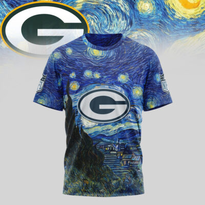 Green Bay Packers | Premium NFL The Starry Night 3D Shirt