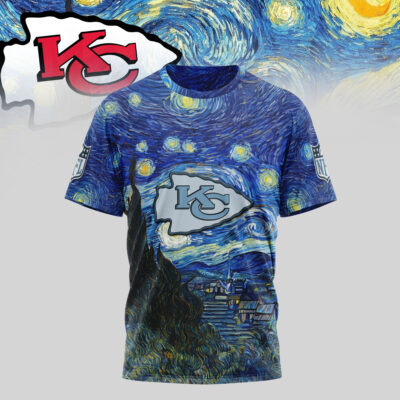 Kansas City Chiefs | Premium NFL The Starry Night 3D Shirt