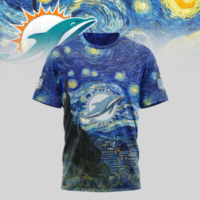 Miami Dolphins | Premium NFL The Starry Night 3D Shirt