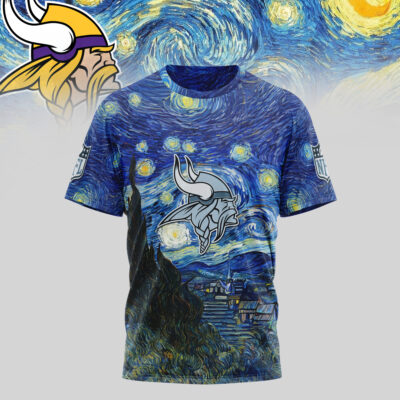 Minnesota Vikings | Premium NFL The Starry Night 3D Shirt