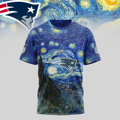 New England Patriots | Premium NFL The Starry Night 3D Shirt - 3XL