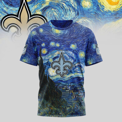 New Orleans Saints | Premium NFL The Starry Night 3D Shirt