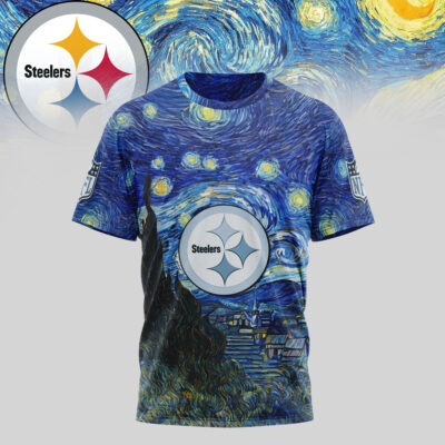 Pittsburgh Steelers | Premium NFL The Starry Night 3D Shirt - XL