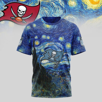 Tampa Bay Buccaneers | Premium NFL The Starry Night 3D Shirt