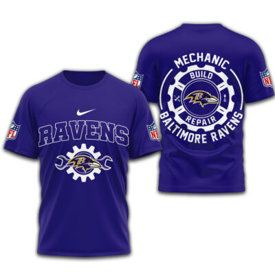 Baltimore Ravens | Premium NFL Mechanic 3D Shirt