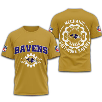 Baltimore Ravens | Premium NFL Mechanic 3D Shirt
