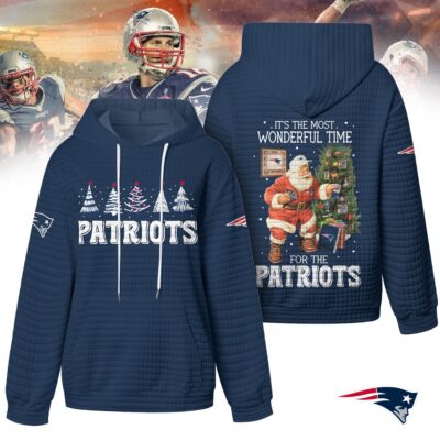 New England Patriots | Premium NFL Christmas Waffle Hoodie HY - M