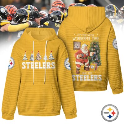 Pittsburgh Steelers | Premium NFL Christmas Waffle Hoodie HY
