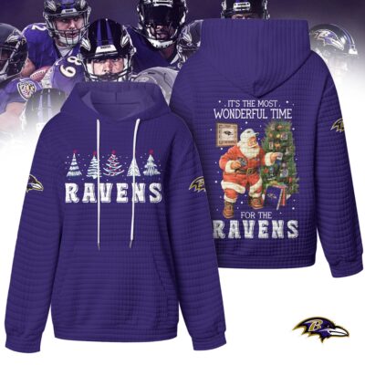 Baltimore Ravens | Premium NFL Christmas Waffle Hoodie HY