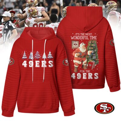 San Francisco 49ers | Premium NFL Christmas Waffle Hoodie HY