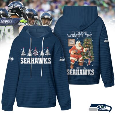 Seattle Seahawks | Premium NFL Christmas Waffle Hoodie HY
