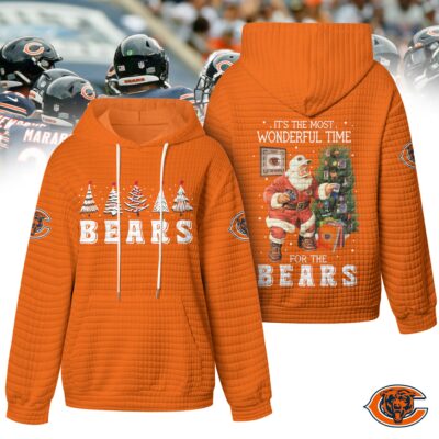 Chicago Bears | Premium NFL Christmas Waffle Hoodie HY - S