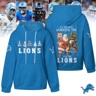 Detroit Lions | Premium NFL Christmas Waffle Hoodie HY