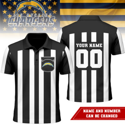 Los Angeles Chargers | Premium NFL Referees 3D Polo Shirt