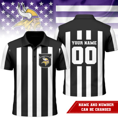 Minnesota Vikings | Premium NFL Referees 3D Polo Shirt