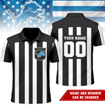 Detroit Lions | Premium NFL Referees 3D Polo Shirt