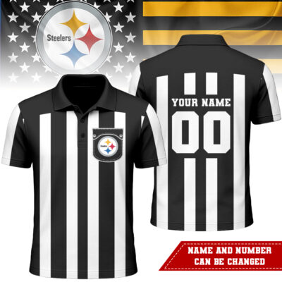 Pittsburgh Steelers | Premium NFL Referees 3D Polo Shirt