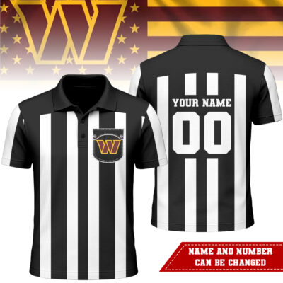 Washington Commanders | Premium NFL Referees 3D Polo Shirt