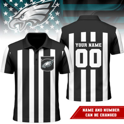 Philadelphia Eagles | Premium NFL Referees 3D Polo Shirt